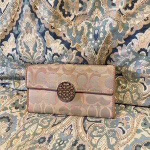 Coach Tan and Pink Women's Wallet